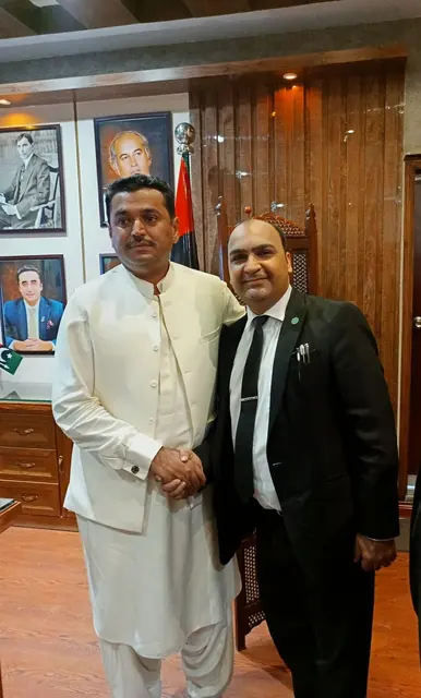 With the Mayor of Hyderabad