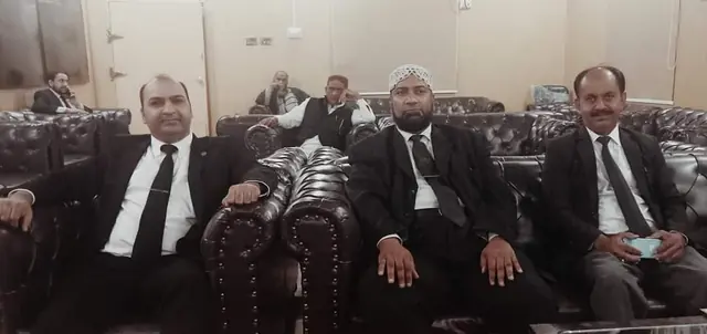 With fellow advocates at the bar room in Sanghar